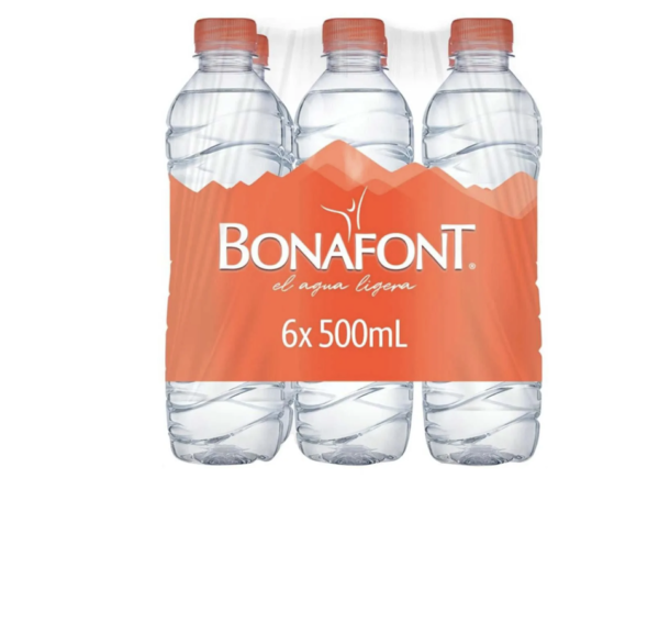 Bonafont Natural Water – 6 Pack (500ml Each)